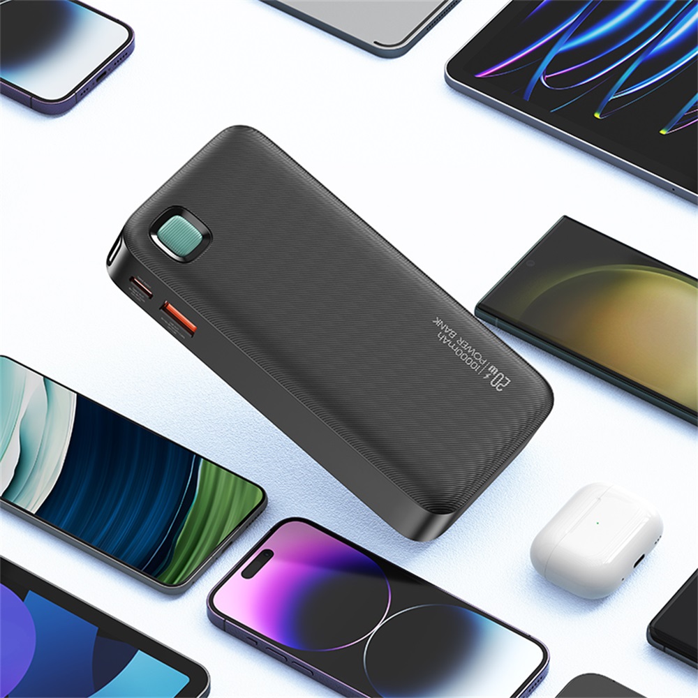 CD225 20W Digital Display Fast Charging Power Bank With Lightning Retractable Cable 10000mAh - XY Series